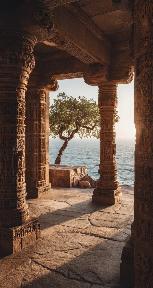 An ancient stone colonnade — Indian Police Clearance Certificate applications from the UK