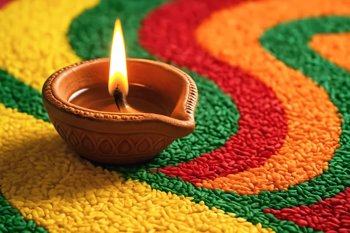 A clay diya oil lamp burning — renouncing OCI under section 7C and the effect on children